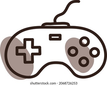 Hipster game console, illustration, vector, on a white background.