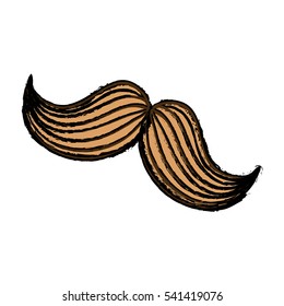 Hipster gentleman mustache icon vector illustration graphic design
