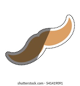 Hipster gentleman mustache icon vector illustration graphic design