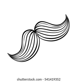 Hipster gentleman mustache icon vector illustration graphic design