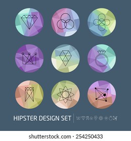 hipster geometric icons