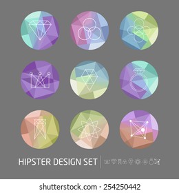 hipster geometric icons