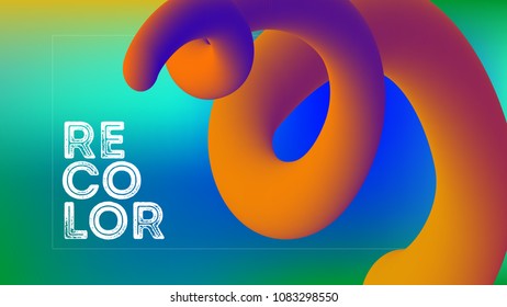 Hipster Geometric Motion Vector Neon Background. Dynamic Shapes Bright Motion Composition, Poster Layout. Trendy Magazine Cool Cover Design. Dreamy Vibrant Gradient Overlay, Funky Iridescent Paper.