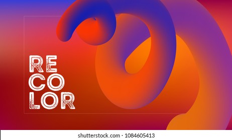 Hipster Geometric Motion Vector Neon Background. Dynamic Shapes Bright Motion Composition, Poster Layout. Trendy Geometric Design Elements. Glamour Vibrant Gradient Overlay Neon Iridescent Paper