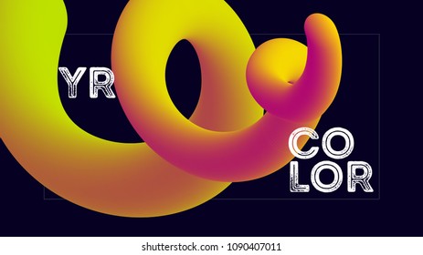 Hipster Geometric Motion Vector Neon Background. Dynamic Lines Motion Composition Music Poster Layout. Trendy Geometric Design Elements. Glamour Vibrant Gradient Overlay Neon Iridescent Paper