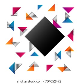 hipster geometric pattern, isolated on white background