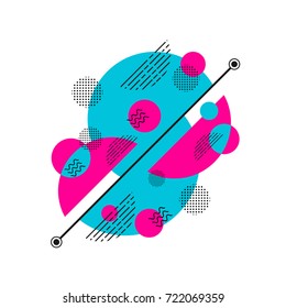 hipster geometric pattern, isolated on white background