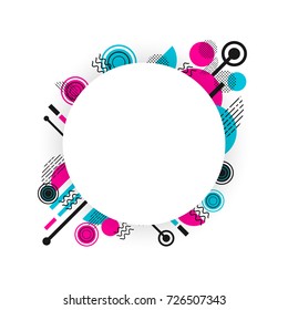 hipster geometric pattern, isolated on white background