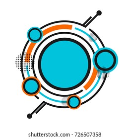 hipster geometric pattern, isolated on white background