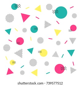 hipster geometric pattern, isolated on white background
