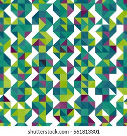 Hipster geometric seamless pattern. Colorful Vivid texture with triangles.