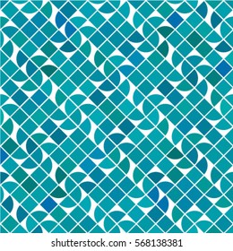 Hipster geometric seamless pattern. Colorful texture with squares and circles.
