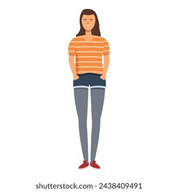 Hipster girl in shorts icon cartoon vector. Camera retro culture. Youth design