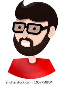 Hipster with glasses
