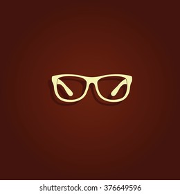 Hipster glasses icon.