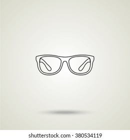 Hipster glasses icon.