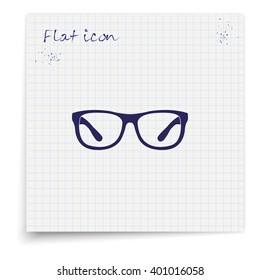 Hipster glasses icon.