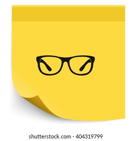 Hipster glasses icon.