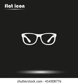 Hipster glasses icon.
