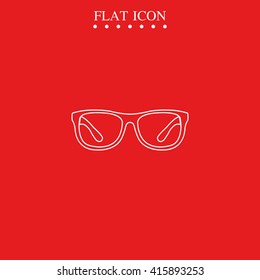 Hipster glasses icon.