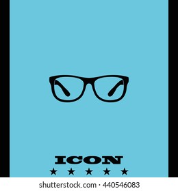 Hipster glasses icon.