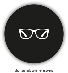 Hipster glasses icon.