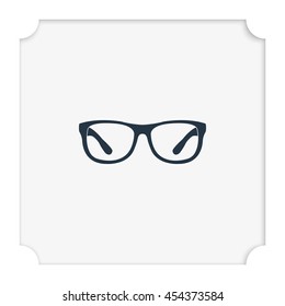 Hipster glasses icon.