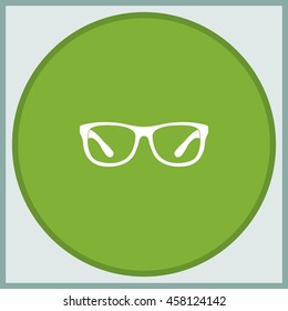 Hipster glasses icon.