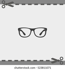 Hipster glasses icon.