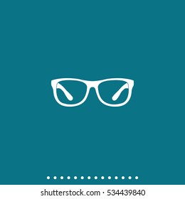 Hipster glasses icon.