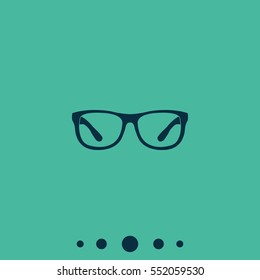 Hipster glasses icon.