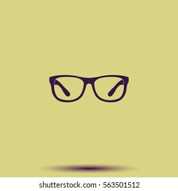 Hipster glasses icon.