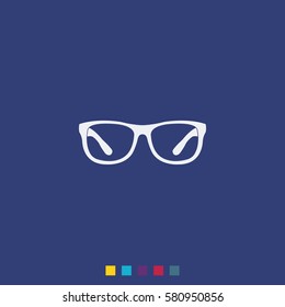 Hipster glasses icon.