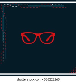 Hipster glasses icon.