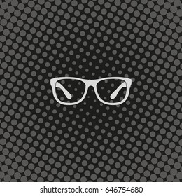 Hipster glasses icon.