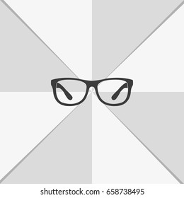 Hipster glasses icon.