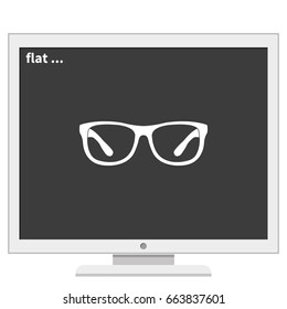 Hipster glasses icon.