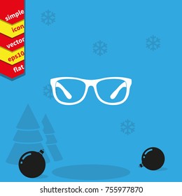 Hipster glasses icon.