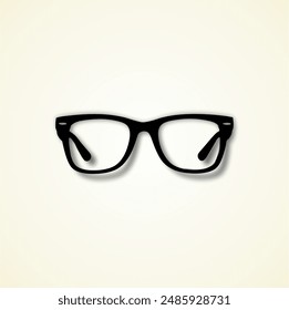 Hipster glasses icon. Glasses silhouette.