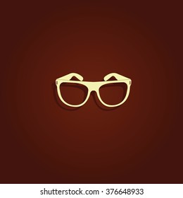 Hipster glasses icon. Glasses silhouette.