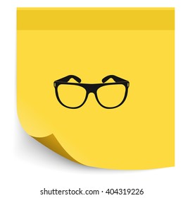 Hipster glasses icon. Glasses silhouette.