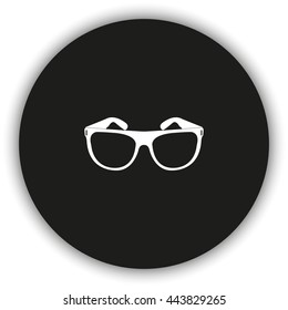 Hipster glasses icon. Glasses silhouette.
