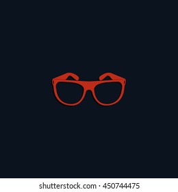 Hipster glasses icon. Glasses silhouette.