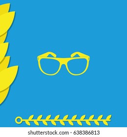 Hipster glasses icon. Glasses silhouette.