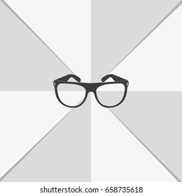 Hipster glasses icon. Glasses silhouette.