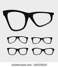 hipster glasses icon vector art