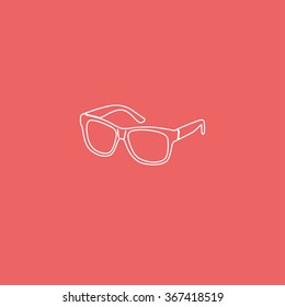 Hipster glasses illustration. Glasses silhouette.