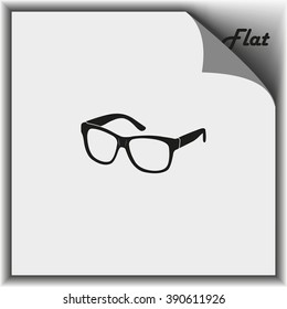 Hipster glasses illustration. Glasses silhouette.