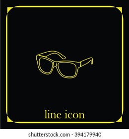 Hipster glasses illustration. Glasses silhouette.