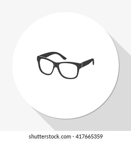 Hipster glasses illustration. Glasses silhouette.